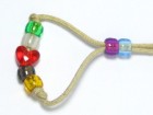 Salvation Bracelet 33 Ruby Heart Light Khaki Cotton